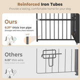 Lyromix 94.48'' Dog Crate Furniture Large Breed TV Stand with Double Rooms,Wooden Dog Kennel Dog Crate End Table with Removable Divider for Large Medium Dogs, Can Use Separately Lyromix