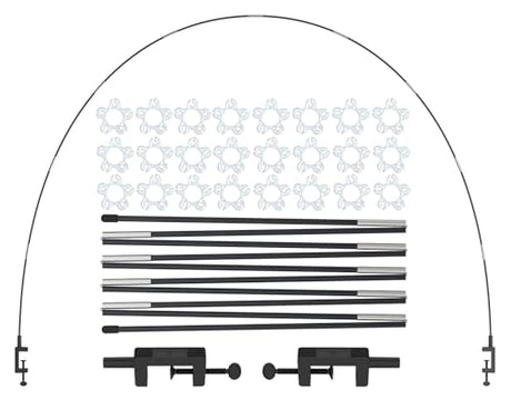 LANGXUN 12ft Black Table Balloon Arch Kit, Balloon Arch Stand Frame For Birthday Party Wedding and Graduation Decorations, Christmas Decort Baby Shower Bachelor Party Supplies LANGXUN