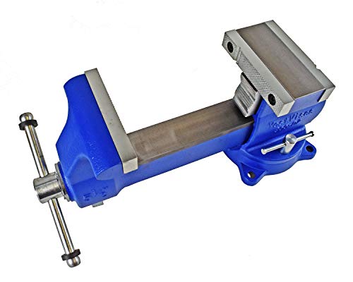 Yost Vises 855-D2 Industrial Grade Reversible Vise, 5.5", Blue - WoodArtSupply