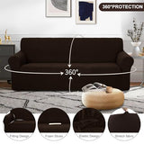 U-NICE HOME Stretch Couch Cover Sofa Cover Washable Sofa Slipcover Furniture Protector for 3 Cushion Couch Sofa Pet Friendly(Sofa, Chocolate) U-NICE HOME