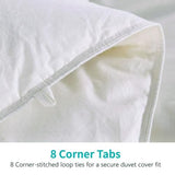 APSMILE Lightweight Down Feather Fibers Comforter Oversized King, Cooling Duvet Insert for Warm Weather -100% Organic Cotton, High Fill Power Down Fibers Quilt Thin Summer Duvet (Ivory White, 120x98) APSMILE