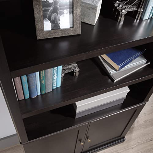 Sauder Miscellaneous Storage Bookcase/ Book Shelf With Doors, Estate Black finish Sauder