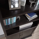 Sauder Miscellaneous Storage Bookcase/ Book Shelf With Doors, Estate Black finish Sauder