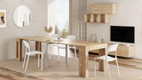Mobili Fiver, Easy, Extendable Console Table with Extension Leaves Holder, Oak, Made in Italy Mobili Fiver