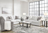 Signature Design by Ashley Maitelynn Contemporary Loveseat with Accent Pillows, Reversible Cushions and Sloped Arms, Light Gray Signature Design by Ashley