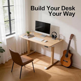 Fromann Dual Motor Standing Desk Frame, Electric Height Adjustable Desk Legs, Stand up Desk Base for Home Office Workstation, 270 lbs Weight Capacity, Max 36'' x 84'' Desktop, White Frame Only Fromann