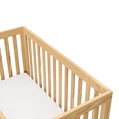 Storkcraft Beckett 3-in-1 Convertible Crib (Natural) – Converts from Baby Crib to Toddler Bed and Daybed, Fits Standard Full-Size Crib Mattress, - WoodArtSupply