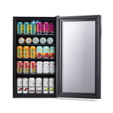 NewAir Beverage Refrigerator Cooler with 126 Can Capacity - Freestanding Mini Bar Beer Fridge for Bedroom, Dorm, Office - Small Refrigerator Cools to 37F Perfect For Beer, Soda, And Drinks NewAir