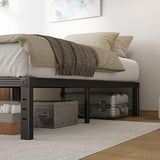 COMASACH Queen Bed Frame Heavy Duty,14" High Black Metal Platform Bed Frame,Sturdy Steel Frame,Support up to 3500lbs,No Box Spring Needed,Noise-Free,Easy Assembly COMASACH