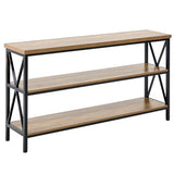 VEVOR Narrow Console Table, 55 Inch Entryway Table, 3-Tier Long Hallway Table, Sofa Table with Metal Frame, Console Tables for Entryway, Hallway, Living Room & Bedroom VEVOR