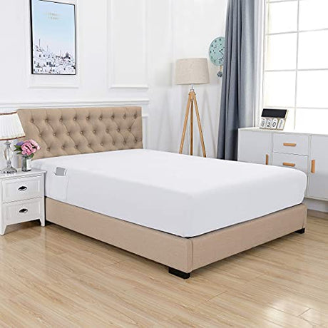 Elegant Comfort 1500 Premium Hotel Quality 18-24 Inches Deep - Extra Deep Pocket Single Fitted Sheet for High Mattress, Luxury and Softest, Smart Pocket - Wrinkle Free, King, White Elegant Comfort