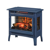 duraflame Freestanding Electric Fireplace Stove Heater with 3D Flame Effect for 1,000 Sq. Ft. Room, Navy Duraflame