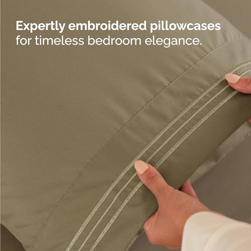 Twin Size 3 Piece Sheet Set - Comfy Breathable & Cooling Bed Sheets Set - Hotel Luxury Bedding for Women, Men, Kids, Teens, Boys & Girls - Deep Pockets, Ultra-Soft and Wrinkle Free - Oeko-Tex - Khaki CGK Unlimited