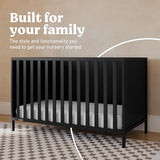 Graco Theo 3-in-1 Convertible Baby Crib - GREENGUARD Gold Certified, Converts to Toddler Bed & Daybed, Fits Standard Full-Size Baby Crib Mattress, 4 Adjustable Mattress Heights (Black)