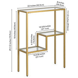 Henn&Hart 22" Wide Rectangular Console Table in Brass, Entryway Table, Accent Table for Living Room, Hallway Henn&Hart