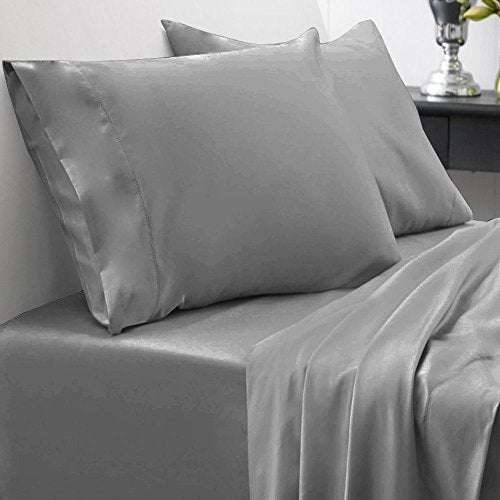 Full Size Comforter Set with Sheets - 7-Piece Bedding Collection - 1 Comforter, 1 Fitted Sheet, 1 Flat, 4 Pillowcases - Deep Pocket - Soft & Breathable Premium Quality - Ideal for All Seasons, Gray Sweet Home Collection