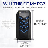 VIVO Under Desk and Wall 8.3 to 13 inch Wide Office and Gaming PC Mount, Large Computer Case CPU Machine Holder with Swivel and Locking, Holds 44 lbs, Black, MOUNT-PC01L VIVO