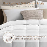 ACCURATEX Lightweight Duvet Insert Queen Size - 100% Cotton Shell, 250GSM Filling Summer Down Alternative Comforter,Ultra-Soft&Breathable, Thin Quilted Duvet Insert with 8 Tabs, Machine Washable,90x90 ACCURATEX
