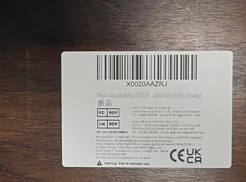 KINSPORY Wooden Swing Seat, Outdoor Swing Set Accessories for Backyard, Height Adjustable Rope with Hanging Tree Straps Kit for Porch Patio Garden Playgroud (Brown) KINSPORY