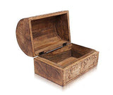 Birthday Gift Ideas Handmade Decorative Wooden Jewelry Box With Tree Of Life Carvings Jewelry Organizer Keepsake Box Treasure Chest Trinket Holder Lock Box Watch Box Gifts For Her (Natural Finish) The Great Indian Bazaar