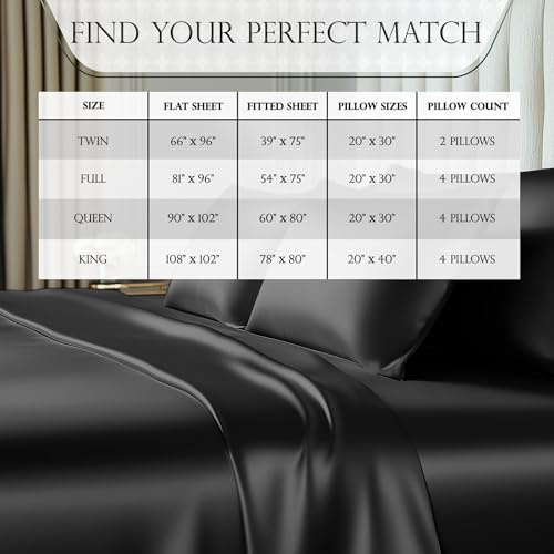 DECOLURE Satin Bed Sheets - 6 Piece Luxury Silky King Size Bedding Set - Softer Than Silk, Wrinkle-Free with 15” Deep Pocket Fitted Sheet, Perfect for Hair & Skin, Gifts for Women (Stone Grey) DECOLURE