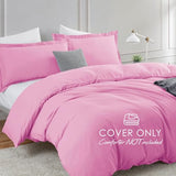 Hearth & Harbor Light Pink Duvet Cover Full Size - 3 Piece Soft Double Brushed Bedding Set - Includes 1 Full Duvet Cover with Button Closure 80x90 inches and 2 Pillow Shams Hearth & Harbor