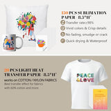 HTVRONT Heat Press Accessories for 10" X 10" Heat Press Machine, Include 3 HTV Vinyl & 150 Sublimation Paper, 20 Heat Transfer Paper, Heat Press Mat, Teflon Sheet, Heat Resistant Tape, Weeding Tools HTVRONT