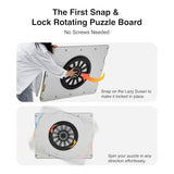 WELGEE Rotating Puzzle Board for 1500 Pieces with Drawers and Cover | Upgraded Lazy Susan Spinning Jigsaw Puzzle Organizer Table (35"x27") | Durable ABS Plastic, Ideal Gift for Mum WELGEE