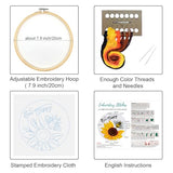 Louise Maelys Embroidery Kits for Beginners,Cross Stitch Kit for Adults,DIY Needlepoint with Bee Sunflower Pattern-Bee Happy