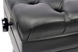 Griffin Genuine Leather Adjustable Piano Bench Black Solid Wood Vintage Style & Heavy-Duty Ergonomic Keyboard Stool | Cushion Seat with Storage Space Griffin