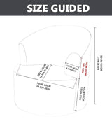 ZEaink Velvet Swivel Barrel Chair Cover, Soft Round Club Armchair Slipcover Modern Accent Chair Slipcover Stretch Single Sofa Cover Washable for Living Room Furniture Protector(E) ZEaink