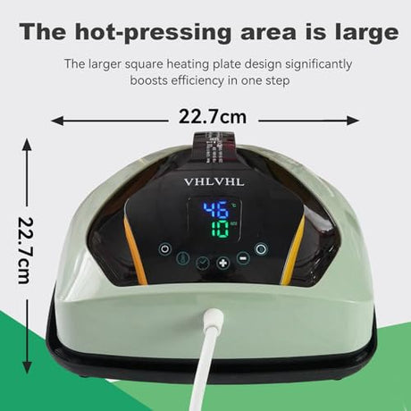 VHLVHL Intelligent Vibration Heat Press Machine for T-Shirts (9 x 9) inch - Portable LED Display Ironing Press - Ideal for T‑Shirts, Hats, Tote Bags, Mugs & Detailed Craft Projects VHLVHL