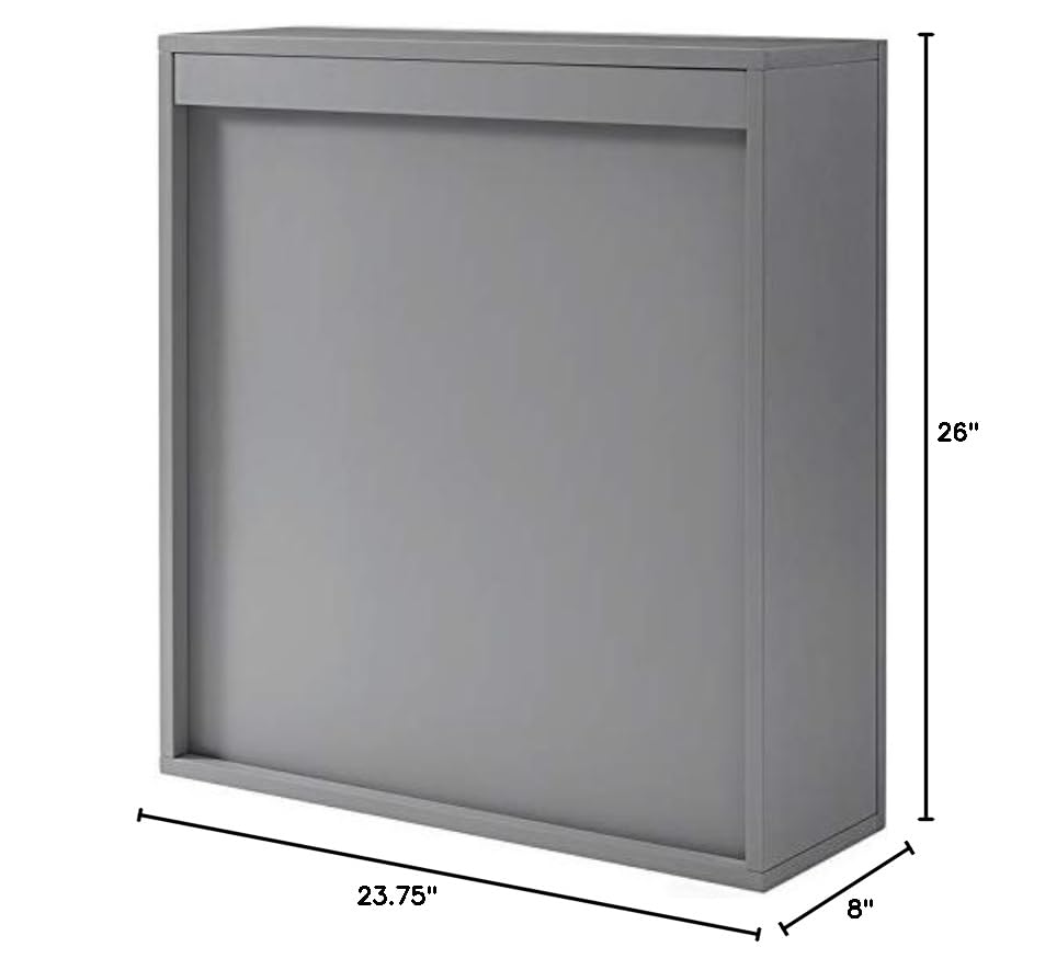 Crosley Furniture Tara Wall Mounted Bathroom Storage Medicine Cabinet with Shelves, Vintage Gray Crosley Furniture