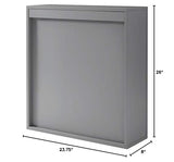 Crosley Furniture Tara Wall Mounted Bathroom Storage Medicine Cabinet with Shelves, Vintage Gray Crosley Furniture