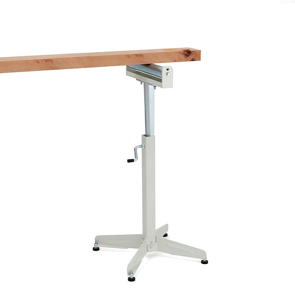 Adjustable Pedestal Roller Material Support Stand HTC HSS-10, with a 16” Ball Bearing Roller - WoodArtSupply