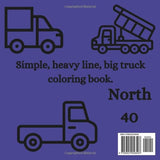 Big Truck Kids Coloring Book: Simple, Heavy Line Drawings for Little Hands WoodArtSupply