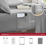Comfort Spaces Twin XL Comforter Sets with Sheets - Bed in a Bag 6 Pieces Teen Bedding Sets, Red and Grey Stripes Bedding Twin XL, College Twin XL Bed Set with 2 Side Pockets Bedroom Organizer Comfort Spaces
