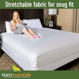 Zippered Full (14"-16" Depth) Mattress Protector - Bed Bug Waterproof Mattress Cover, Premium Quality Hypoallergenic Encasement White Mattressentials
