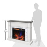 duraflame® Wall Mantel Electric Fireplace, Bright White Duraflame
