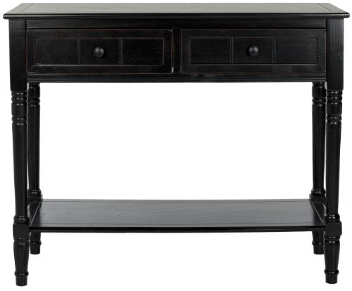 Safavieh American Homes Collection Samantha Distressed/Black 2-Drawer Console Table - WoodArtSupply