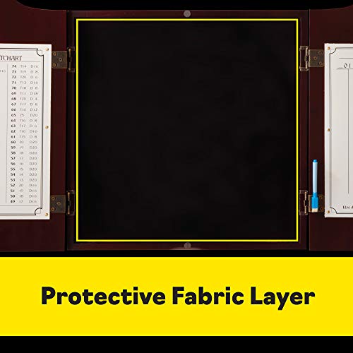 Viper Hudson Sisal/Bristle Steel Tip Dartboard Cabinet, Mahogany Finish Viper