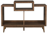 Crosley Furniture Nashville Mid Century Modern Console Record Player Stand, Stores Up to 220 Vinyl Records, Medium, Brown Crosley Furniture