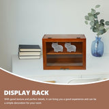 Shadow Box Small Curio Cabinet: Wooden Display Shelves Deep Memory Box Display Case Cabinet Display Shelf for Collectibles Keepsake Coins Medals Pins Cabilock