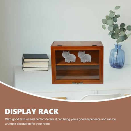 Shadow Box Small Curio Cabinet: Wooden Display Shelves Deep Memory Box Display Case Cabinet Display Shelf for Collectibles Keepsake Coins Medals Pins Cabilock
