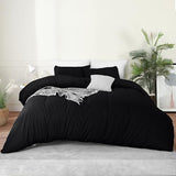 Utopia Bedding Duvet Cover Set with Pillowcases - 3 Pieces Bedding Duvet Cover with Zipper Closure - 1 Duvet Cover with 2 Pillowcases - Soft Brushed Microfiber(Full, Black) Utopia Bedding