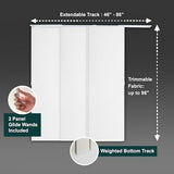 CHICOLOGY Sliding Door Blinds , Blinds for Sliding Glass Doors ,Room Divider , Vertical Blinds for Patio Doors , Sliding Glass Door Blinds Movie Night White (Blackout) W:46-86 x H: 0-96 inch CHICOLOGY