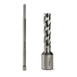 OSCARBIDE 7/16"X2"HSS Annular Cutter 7/16 inch Cutting Diameter 2 Depth of Cut,3/4 inch Weldon Shank 2 Flat Mag Drill Bit with Pilot Pin for Magnetic Drill Press,1 Piece OSCARBIDE