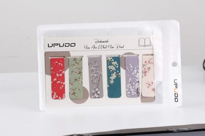 UpUDo 12 Pack Magnetic Bookmark, Book Marker Clip for Teachers, Students, Book Lovers, Printing on 2 Side