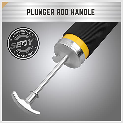 Heavy Duty Grease Gun Kit - 14oz Free Grease Tube 8000 PSI Pistol High Pressure Flexible Hose Bearing Grease Pump Marine Durable Connectors Adapters Extension Tubes Nozzle Easy Operation SEDY