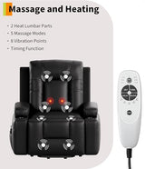 GarveeHome Oversized Wide Power Lift Recliner Chair - Heat and Massage, Adjustable Back and Legs, PU Leather Electric Lift Chair Designed for the Elderly and People with Mobility impaired